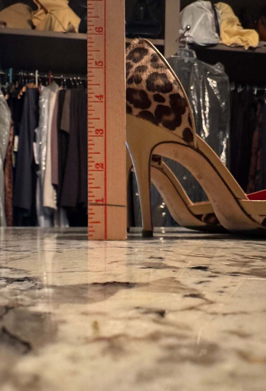 Manolo Blahnik Leopard Print Calf Hair D'Orsay Peep-Toe Stilettos with Buckle - Picture 7 of 7